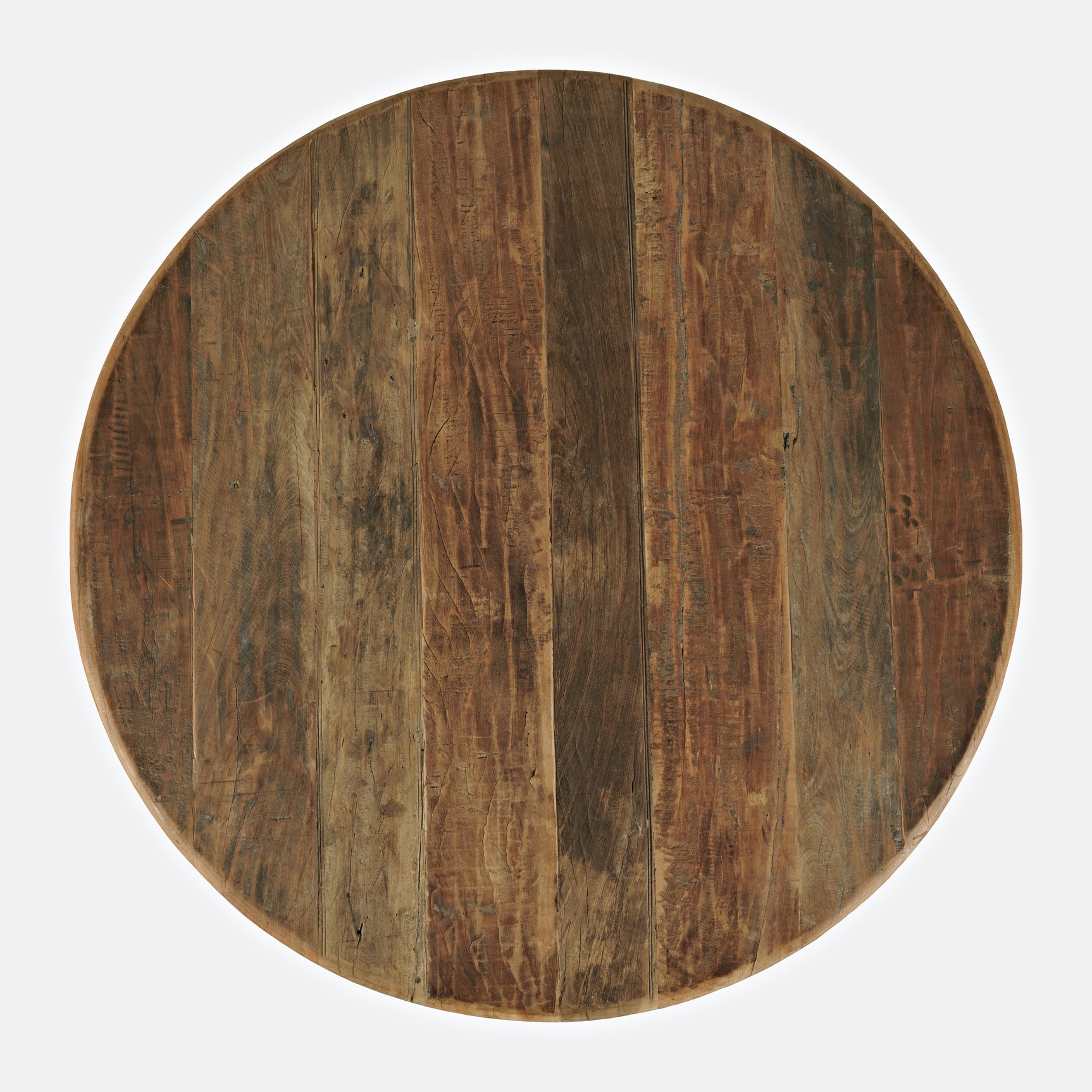 Reclamation Brown Round Dining Table - Ornate Home