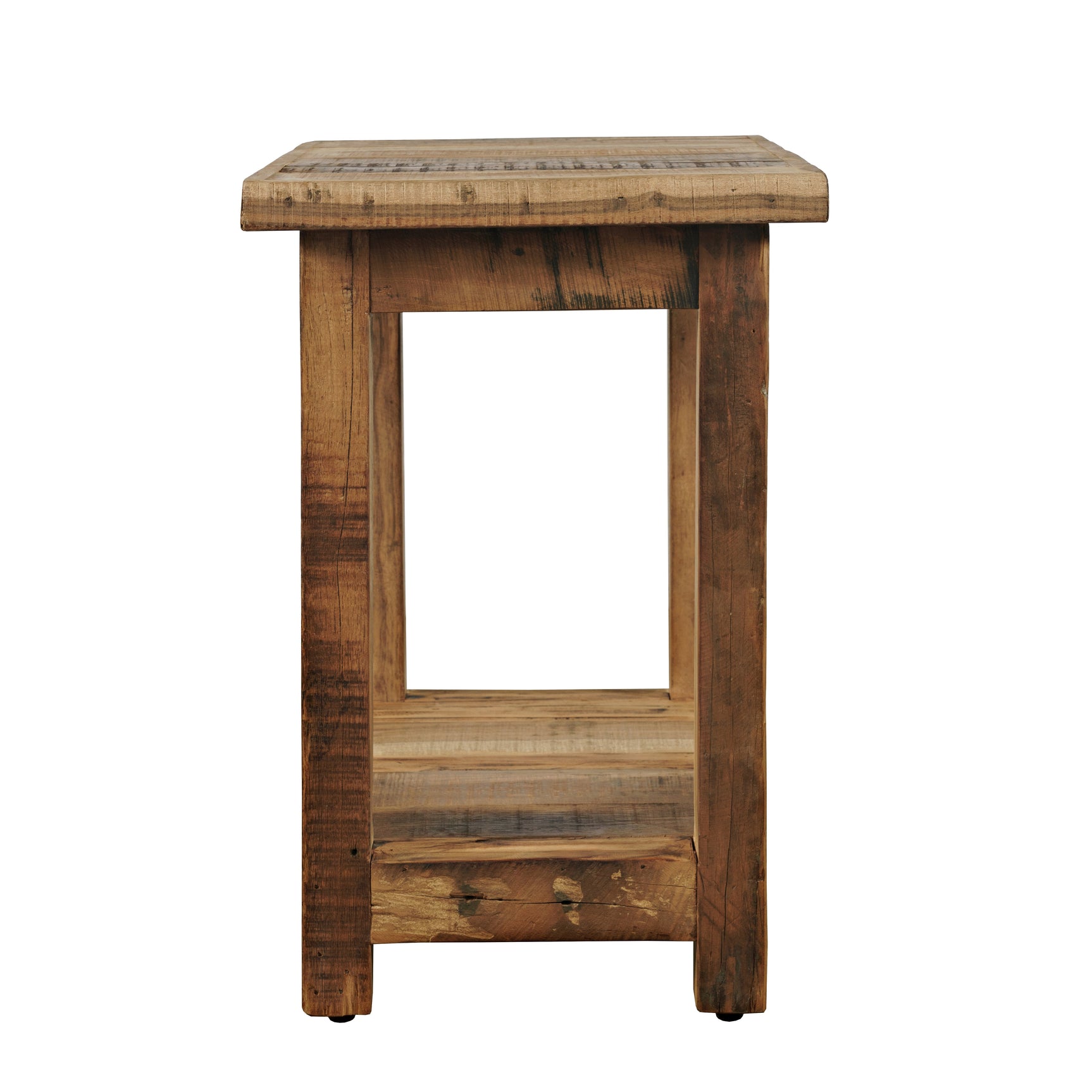 Reclamation Rustic Brown Chairside Table - Ornate Home