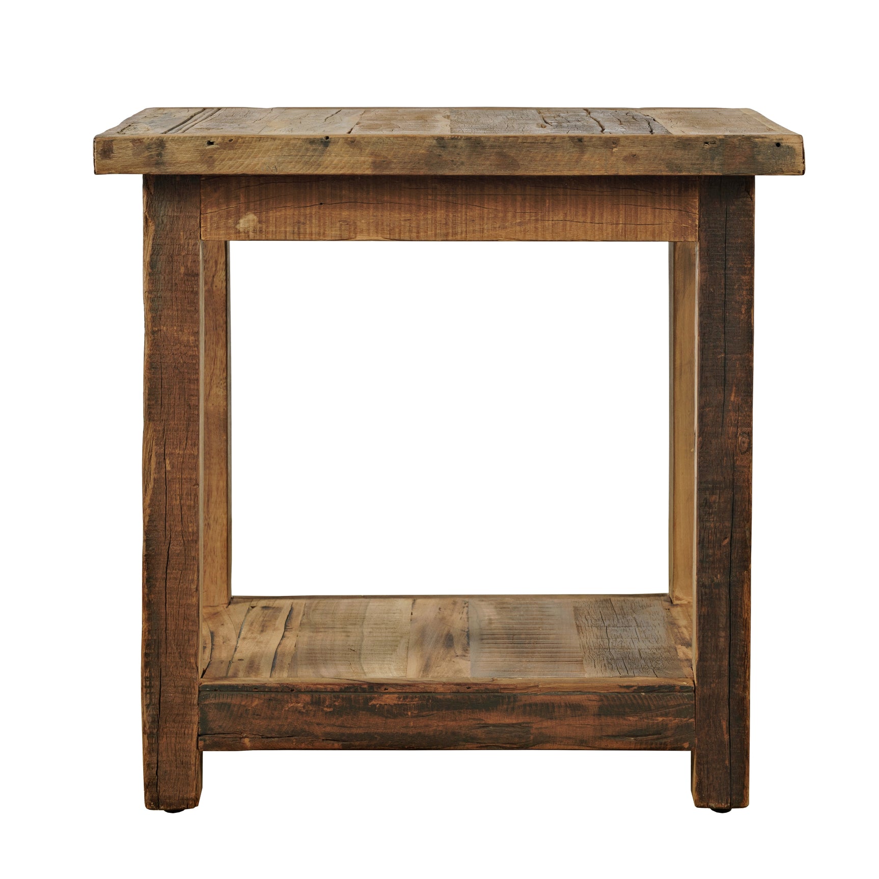 Reclamation Rustic Brown Chairside Table - Ornate Home