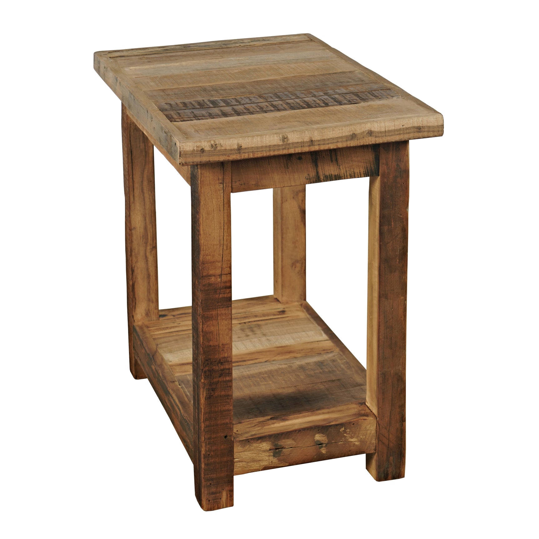 Reclamation Rustic Brown Chairside Table - Ornate Home