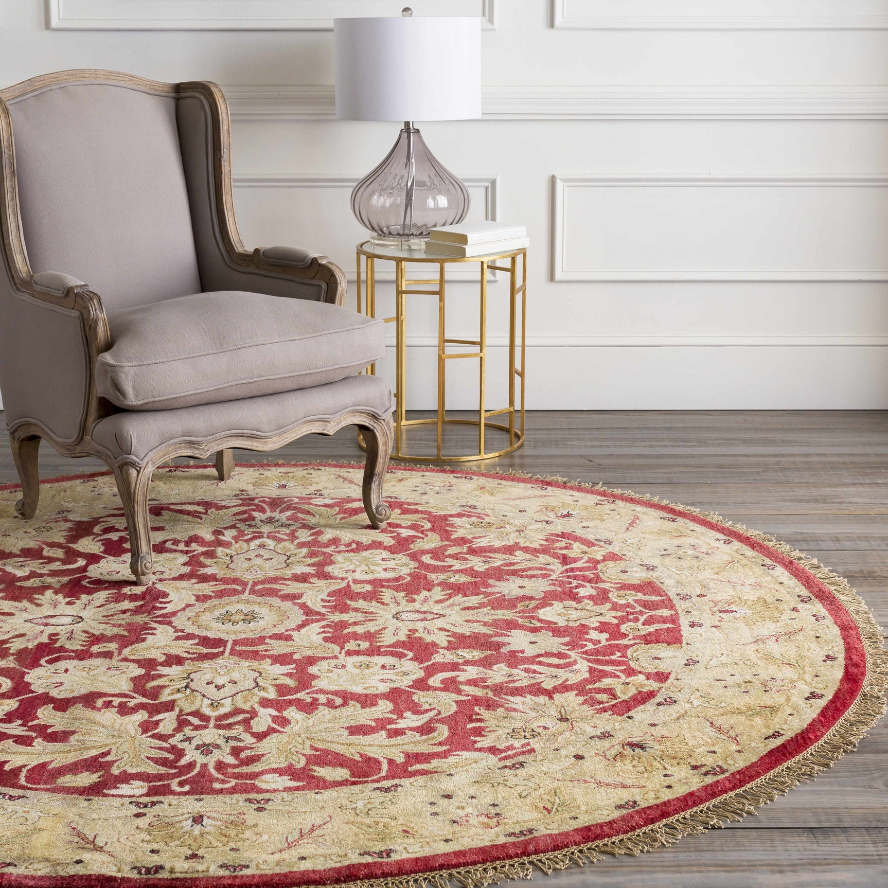 Red&Gold Premium Wool Area Rug - Clearance - Ornate Home