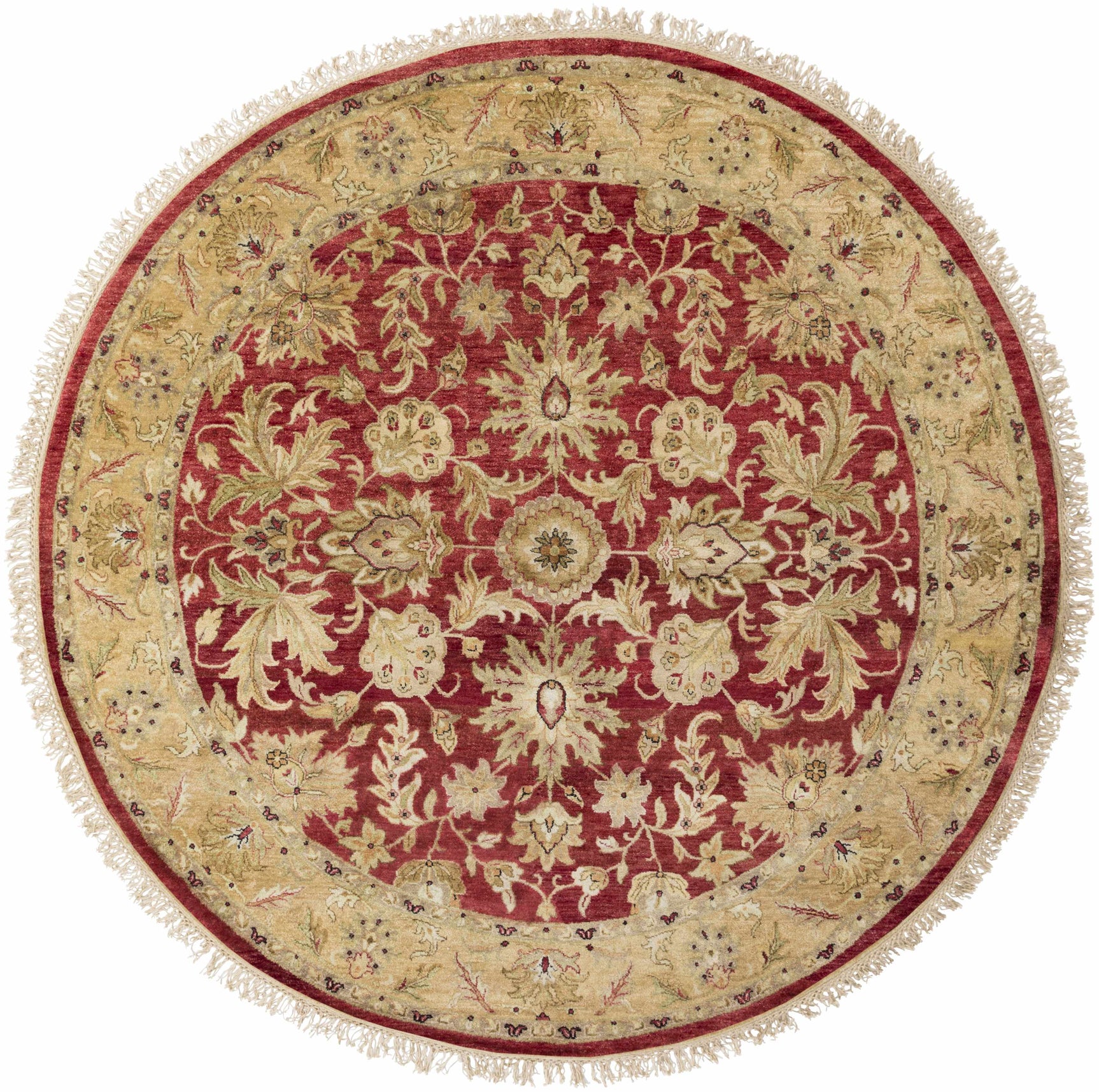 Red&Gold Premium Wool Area Rug - Clearance - Ornate Home