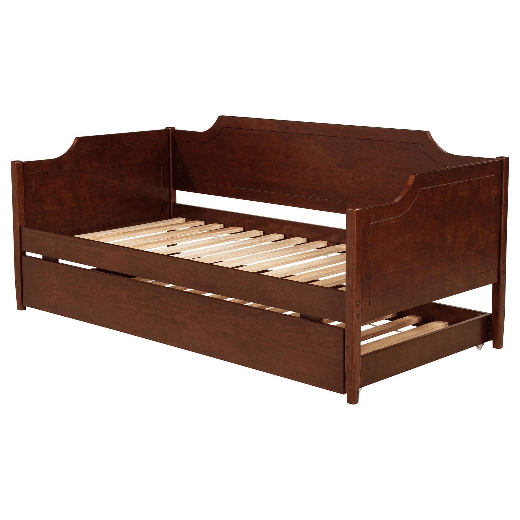 Redding Cherry Wood Twin Daybed With Trundle - Ornate Home