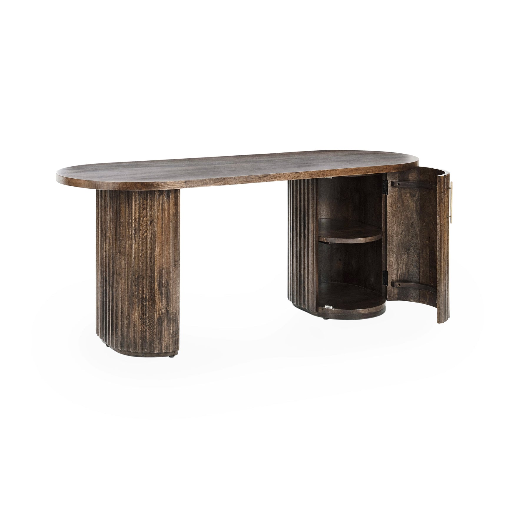Redford Bark Brown Desk - Ornate Home