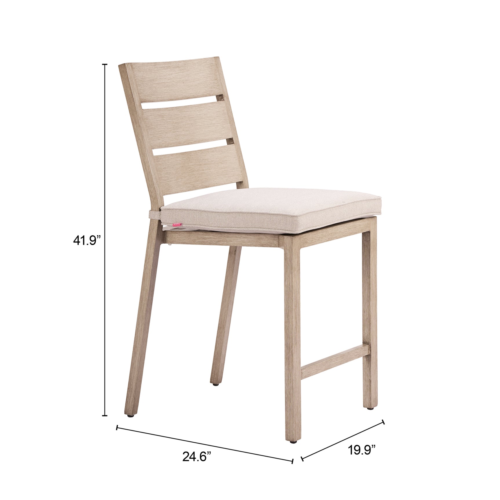 Reefline Gray Armless Counter Stool (Set of 2)
