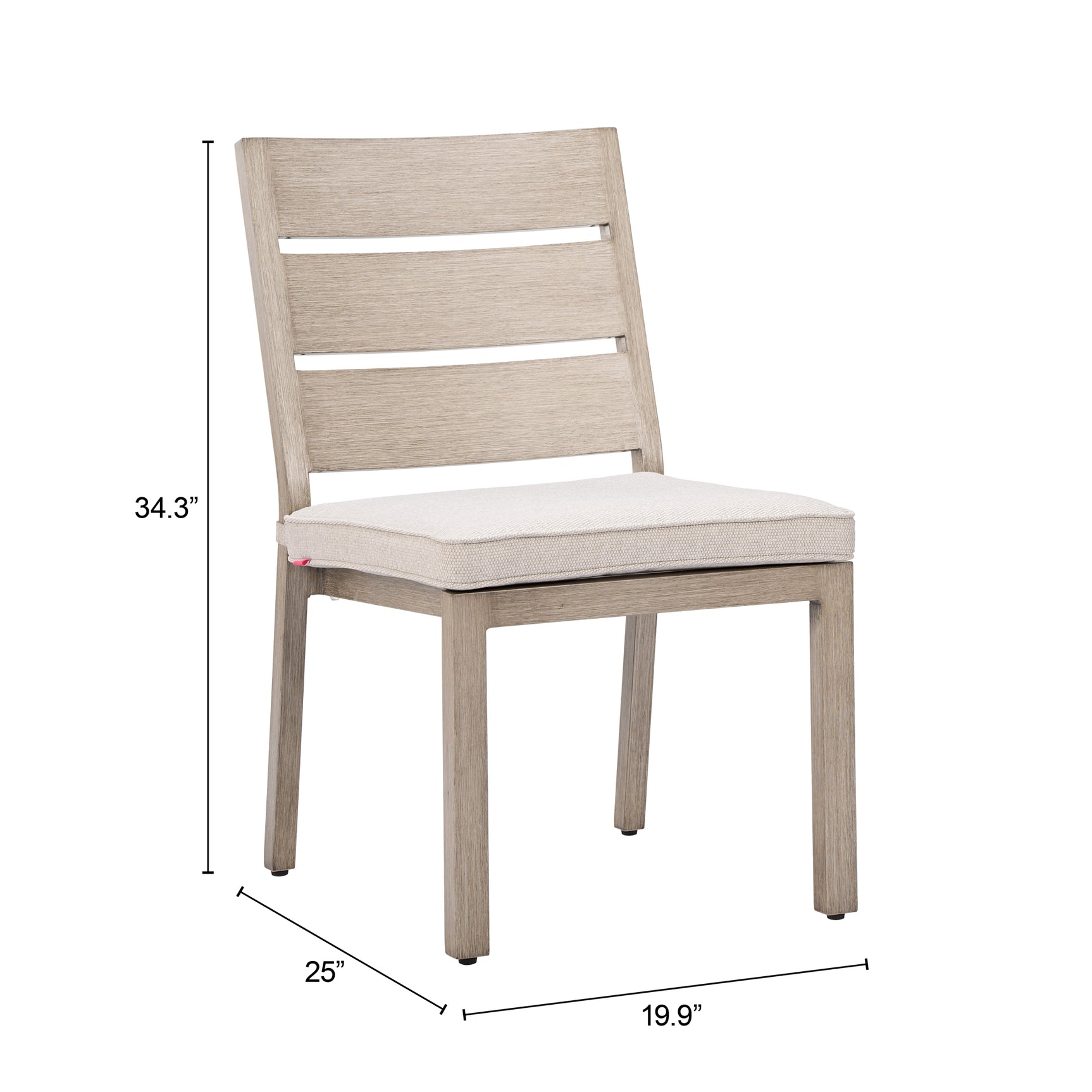 Reefline Gray Armless Dining Chair (Set of 2)
