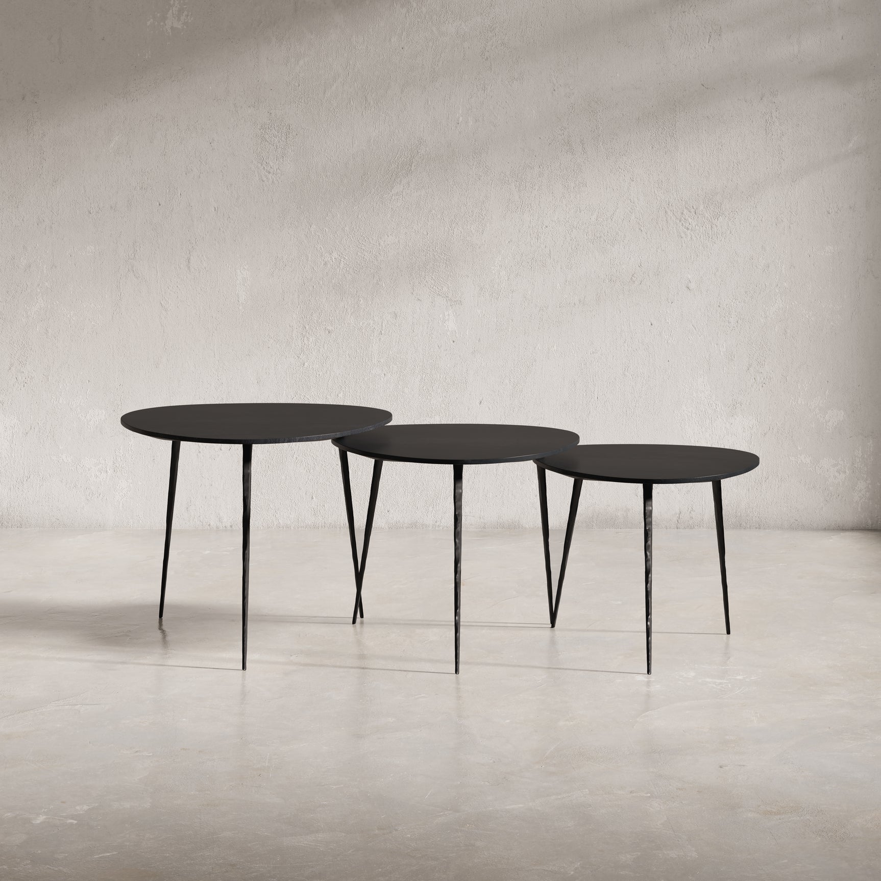 Reeves Black Nesting Table (Set of 3) - Ornate Home