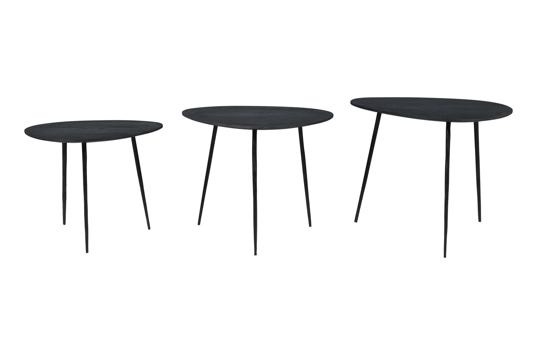 Reeves Black Nesting Table (Set of 3) - Ornate Home