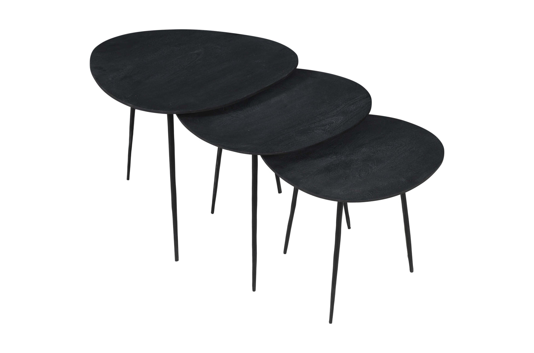 Reeves Black Nesting Table (Set of 3) - Ornate Home