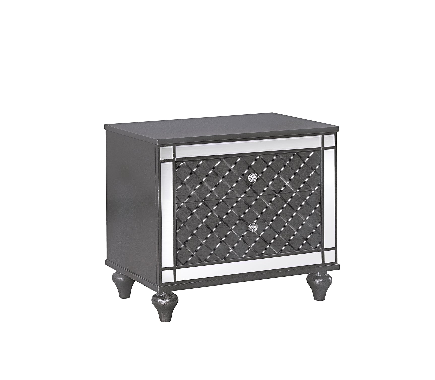 Refino 5-Piece Gray Panel Bedroom Set - Ornate Home