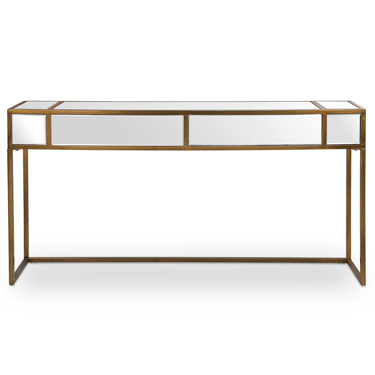 Reflect Gold Mirrored Console Table - Ornate Home