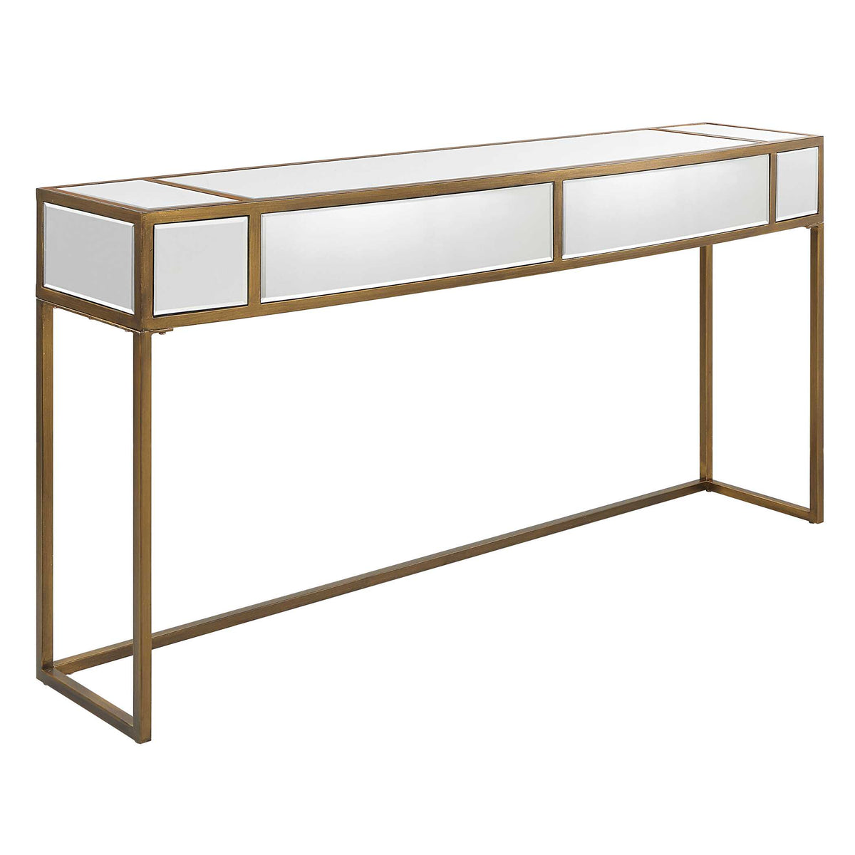 Reflect Gold Mirrored Console Table - Ornate Home