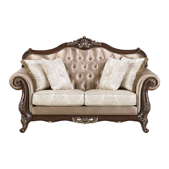 Regal White Loveseat