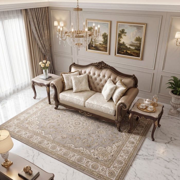 Regal White Loveseat