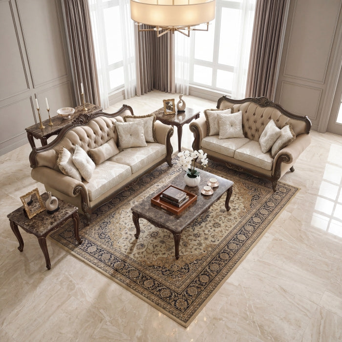 Regal White Loveseat