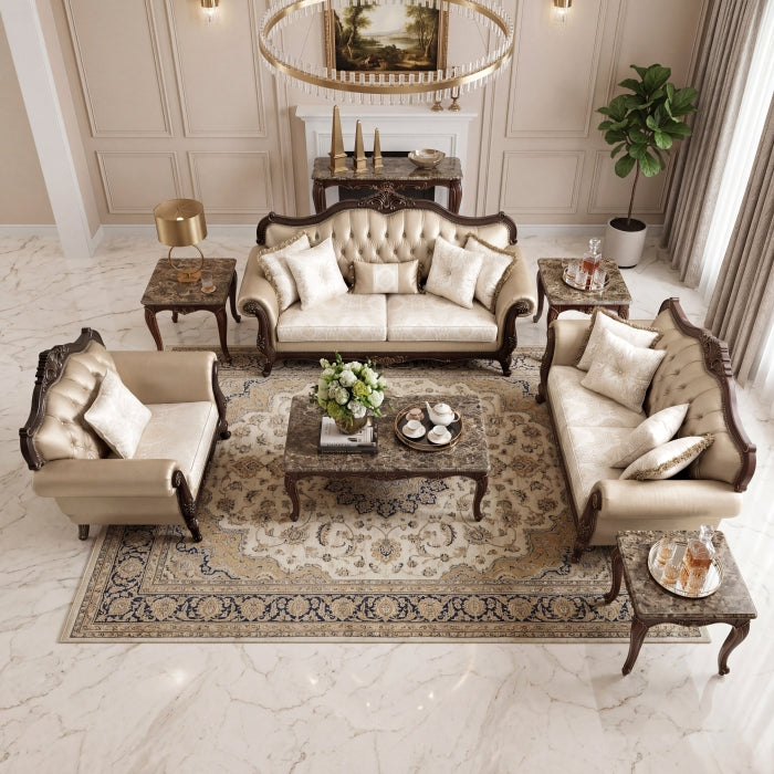 Regal White Loveseat