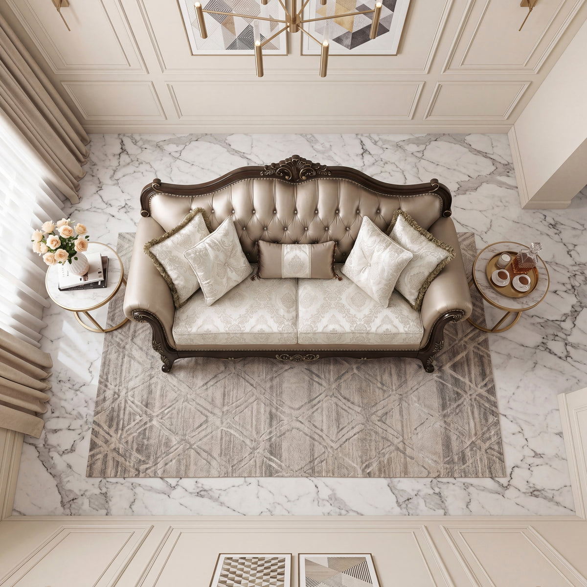 Regal White Sofa - Ornate Home