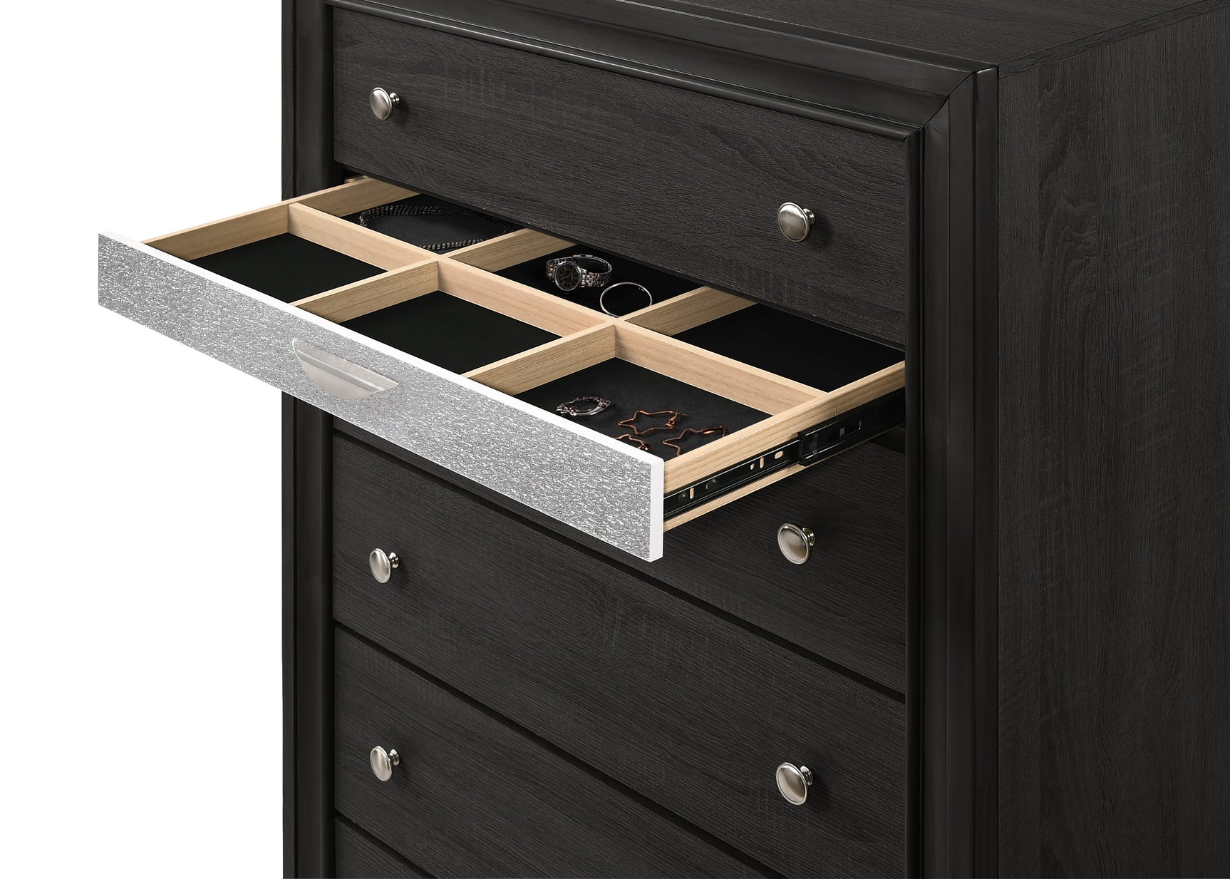 Regata Black Storage Platform Bedroom Set - Ornate Home