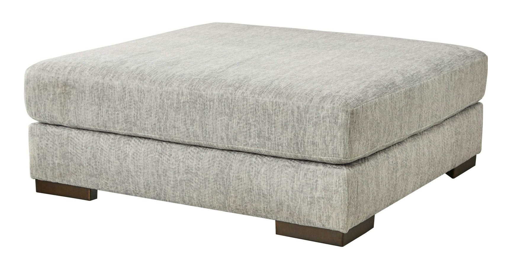 Regent Park Pewter Oversized Accent Ottoman (Online Special Price) - Ornate Home