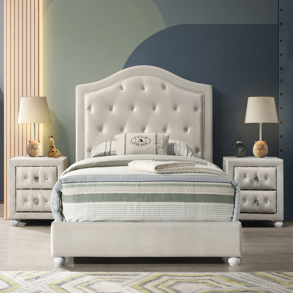 Reggie Beige Full Bed - Ornate Home