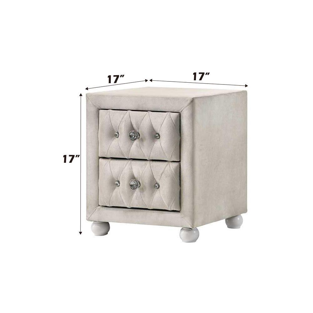 Reggie Beige Nightstand - Ornate Home