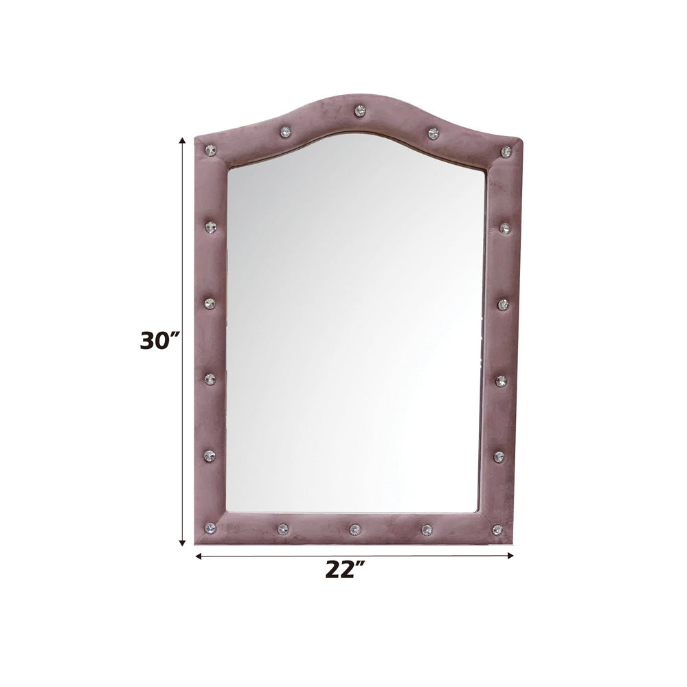Reggie Pink Fabric Mirror - Ornate Home