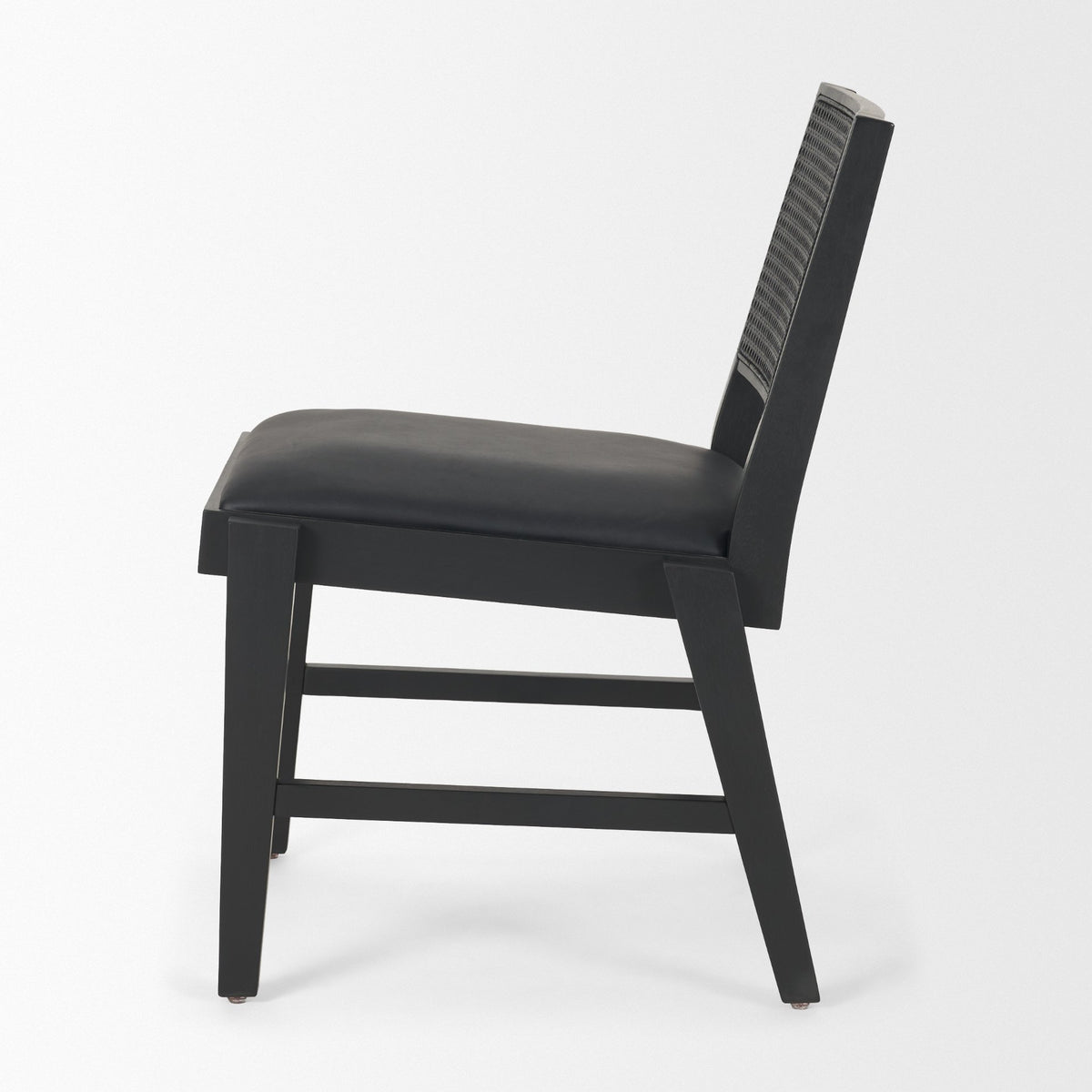 Reid Black Cane Back Dining Side Chair - Ornate Home