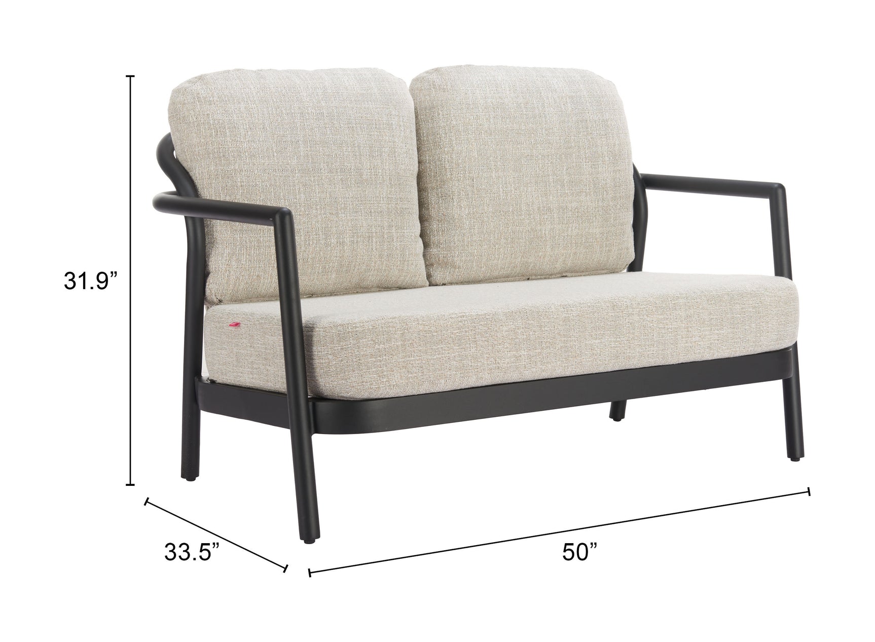 Rein Beige Loveseat - Ornate Home