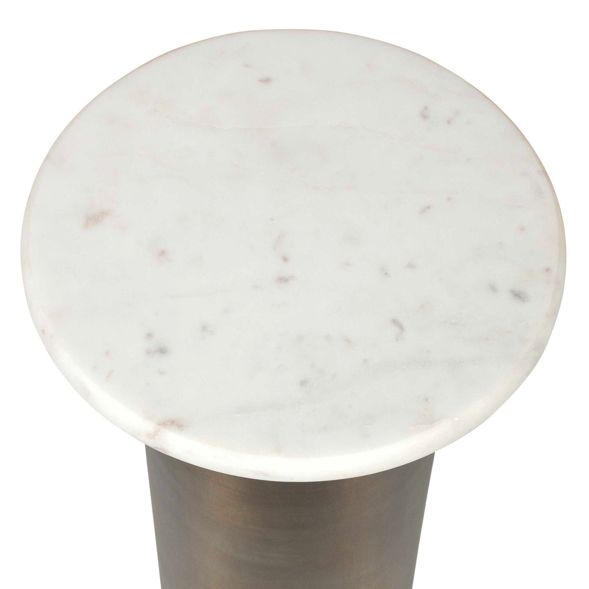 Reiss Brass/White Marble Top Indoor-Outdoor Drink Table - Ornate Home