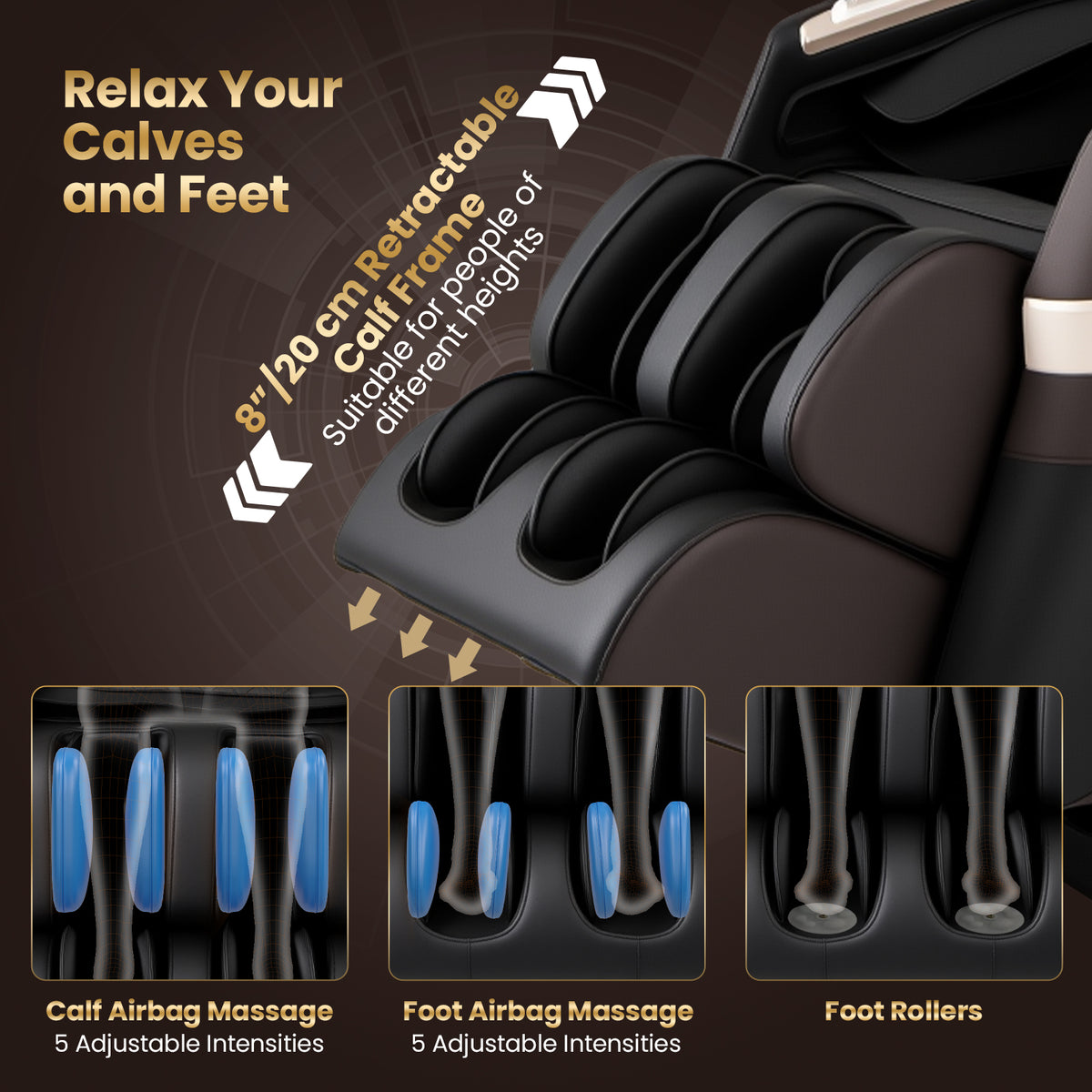 Relaxation 44 - Fully Body Massage Chair with Airbags and Waist Heater - Ornate Home