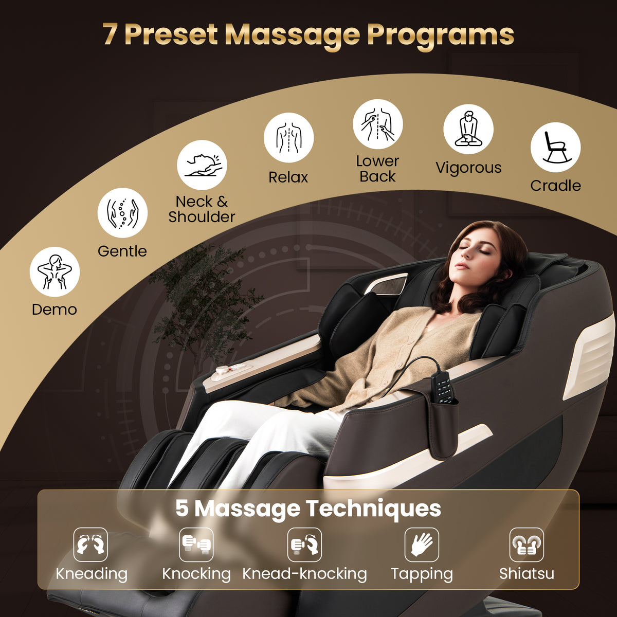 Relaxation 44 - Fully Body Massage Chair with Airbags and Waist Heater - Ornate Home
