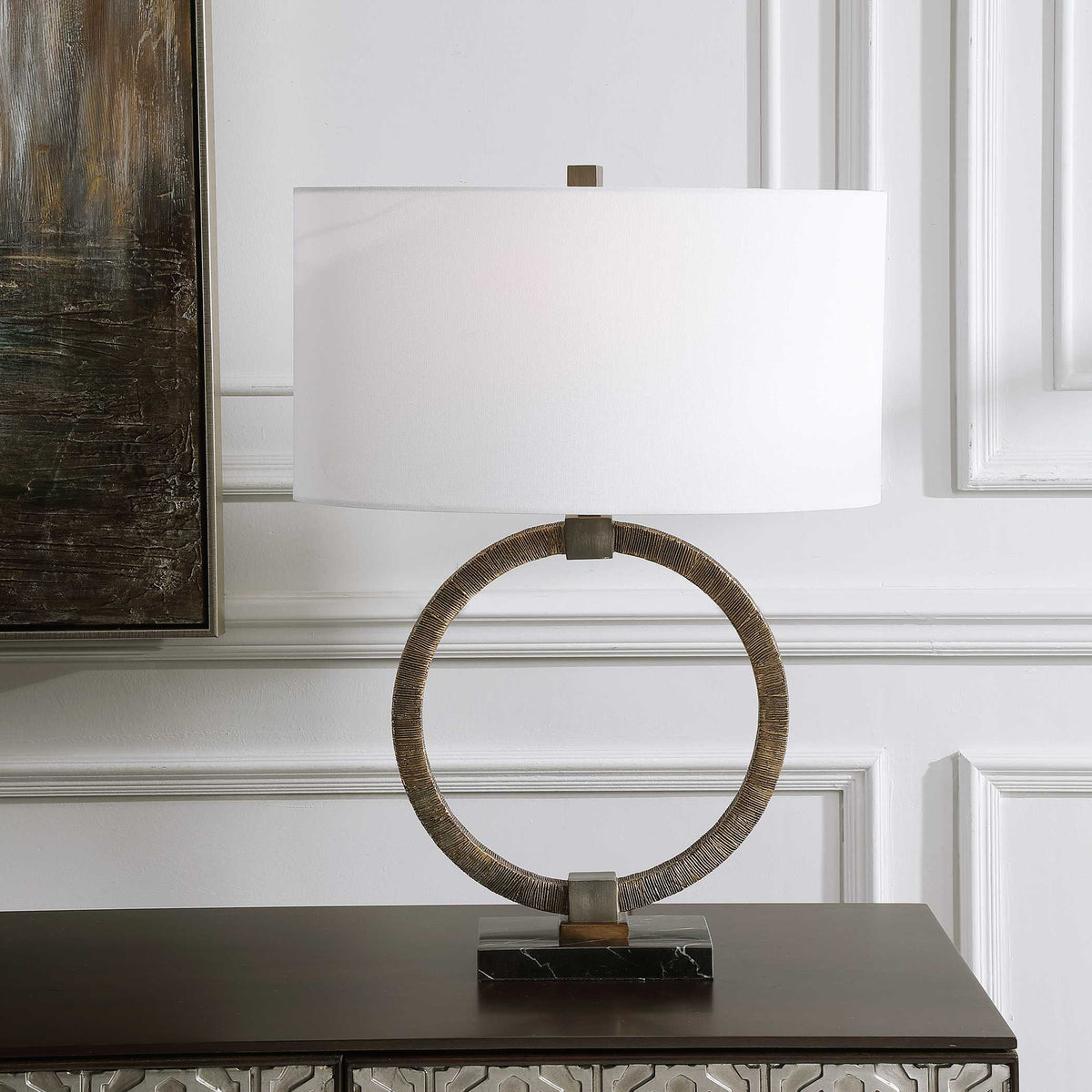 Relic Aged Gold Table Lamp - Ornate Home