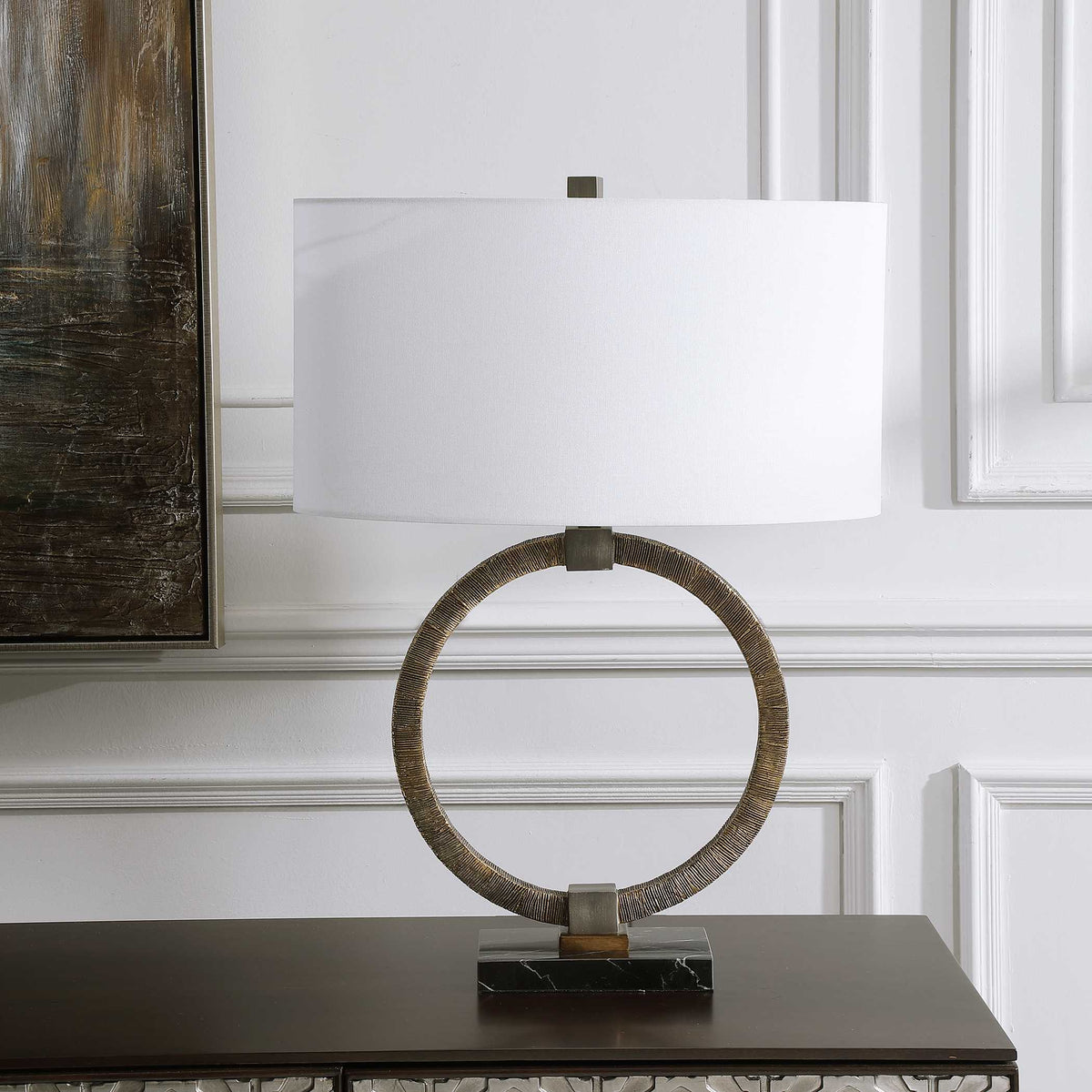 Relic Aged Gold Table Lamp - Ornate Home