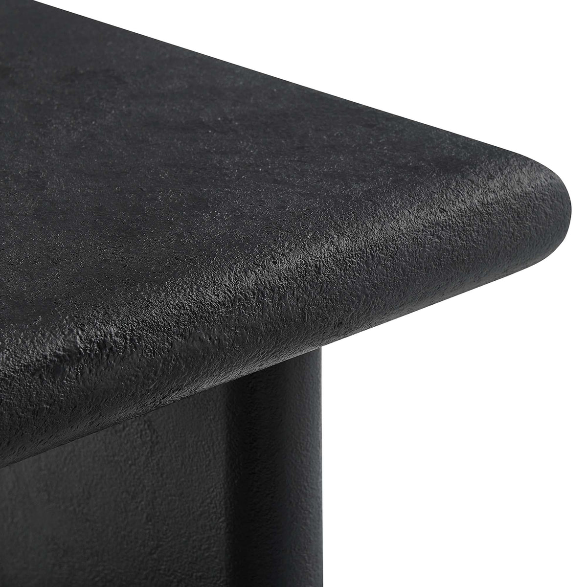 Relic Black Concrete Textured Coffee Table - Ornate Home