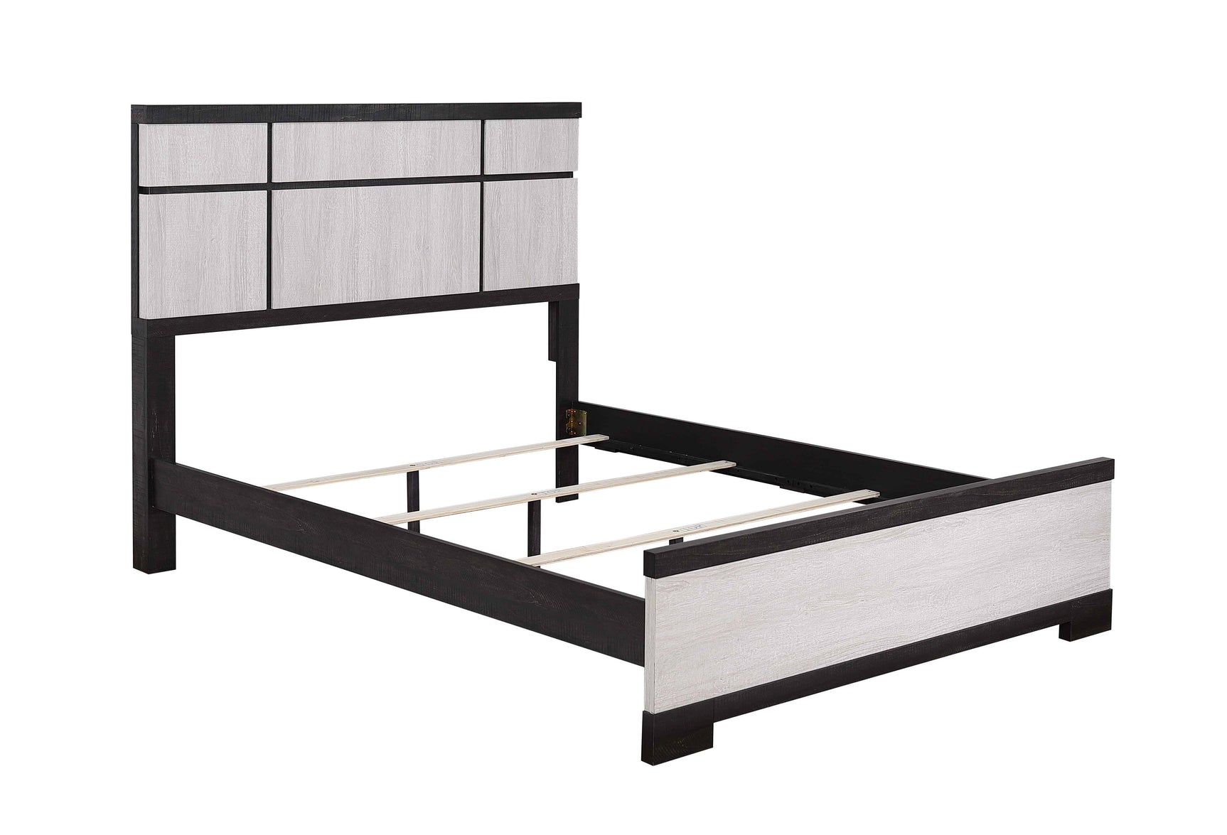 Remington Chalk/Ebony King Panel Bed - Ornate Home