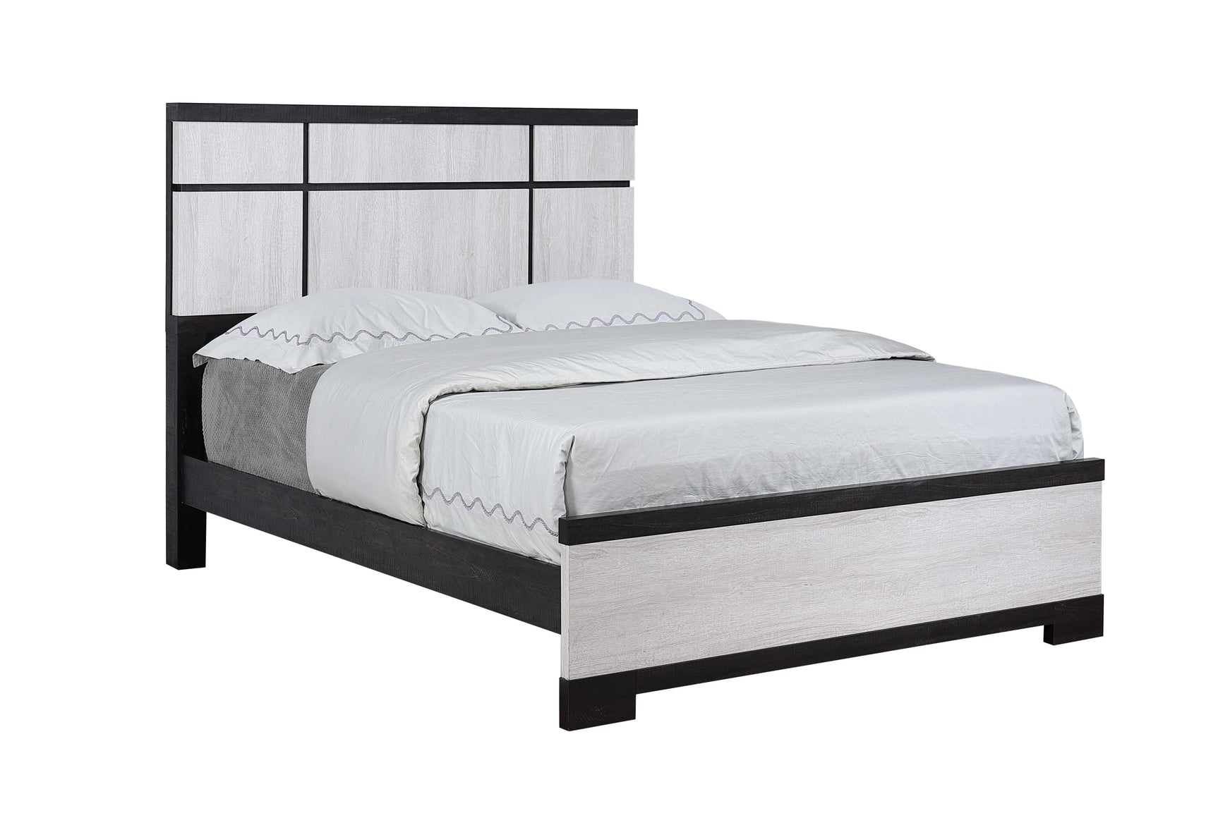Remington Chalk/Ebony Panel Bedroom Set - Ornate Home