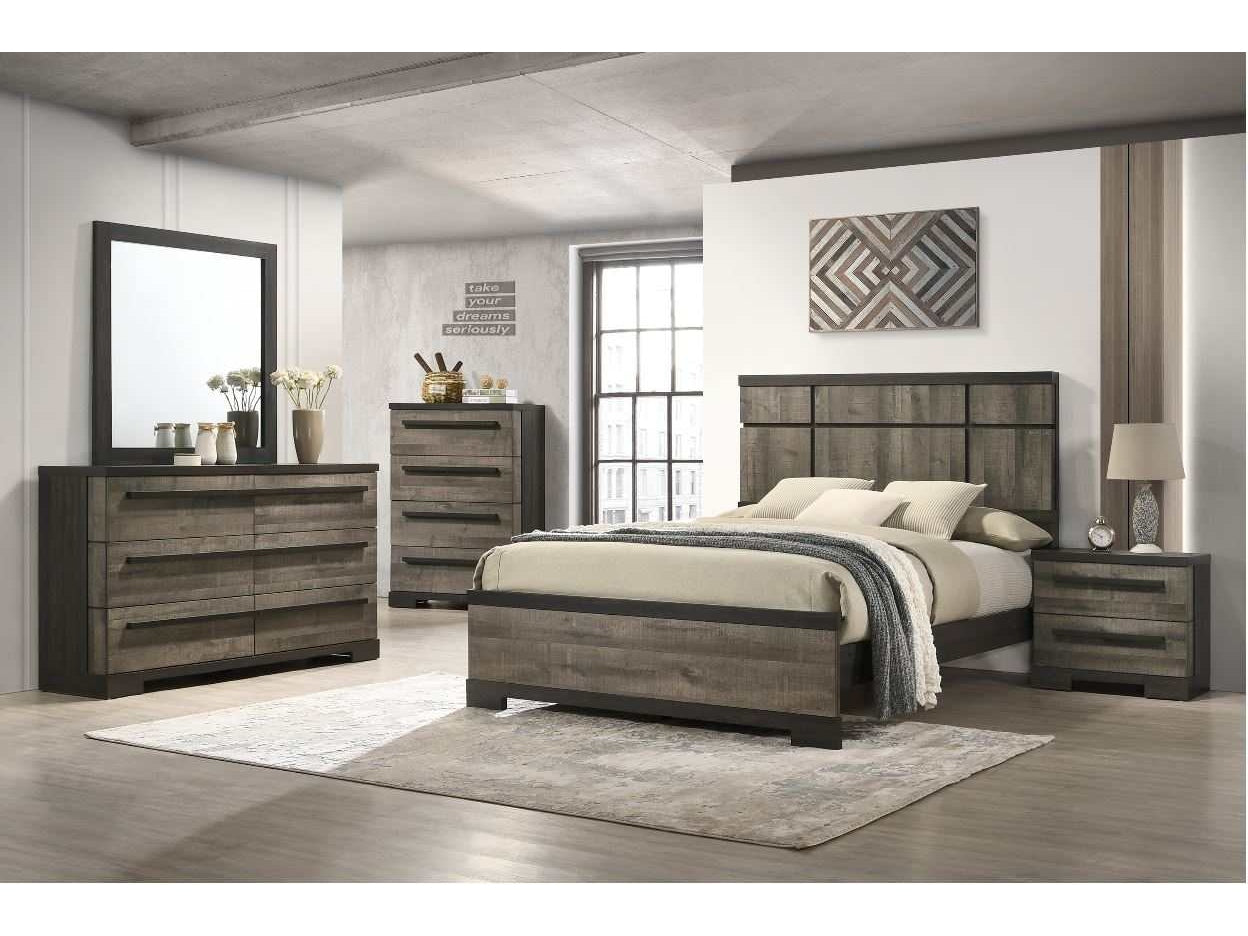Remington Rustic Gray/Dark Ebony Bedroom Sets - Ornate Home