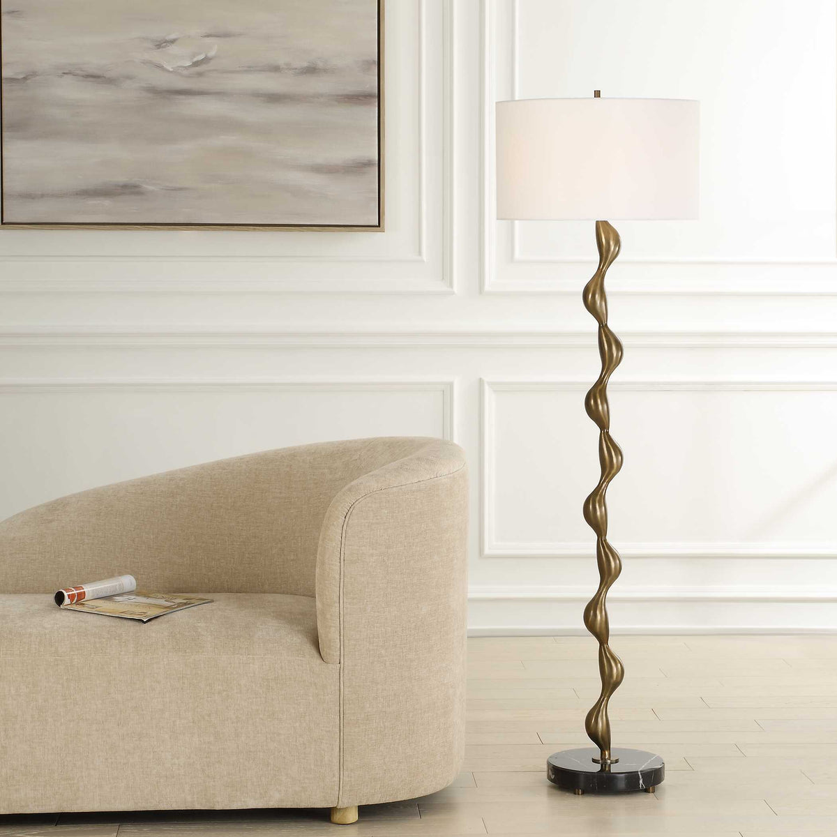 Remolino Bronze Floor Lamp - Ornate Home