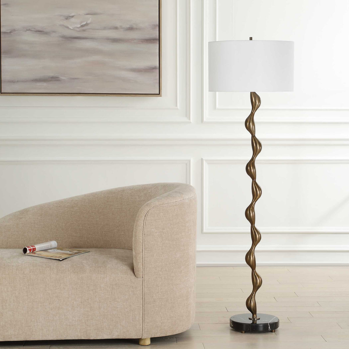 Remolino Bronze Floor Lamp - Ornate Home
