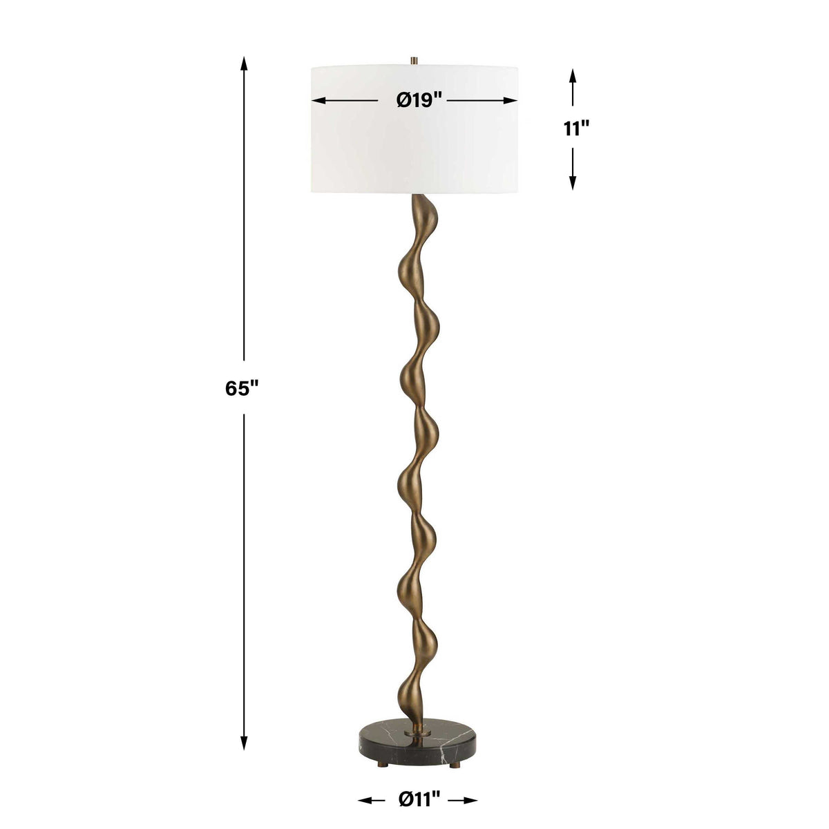 Remolino Bronze Floor Lamp - Ornate Home