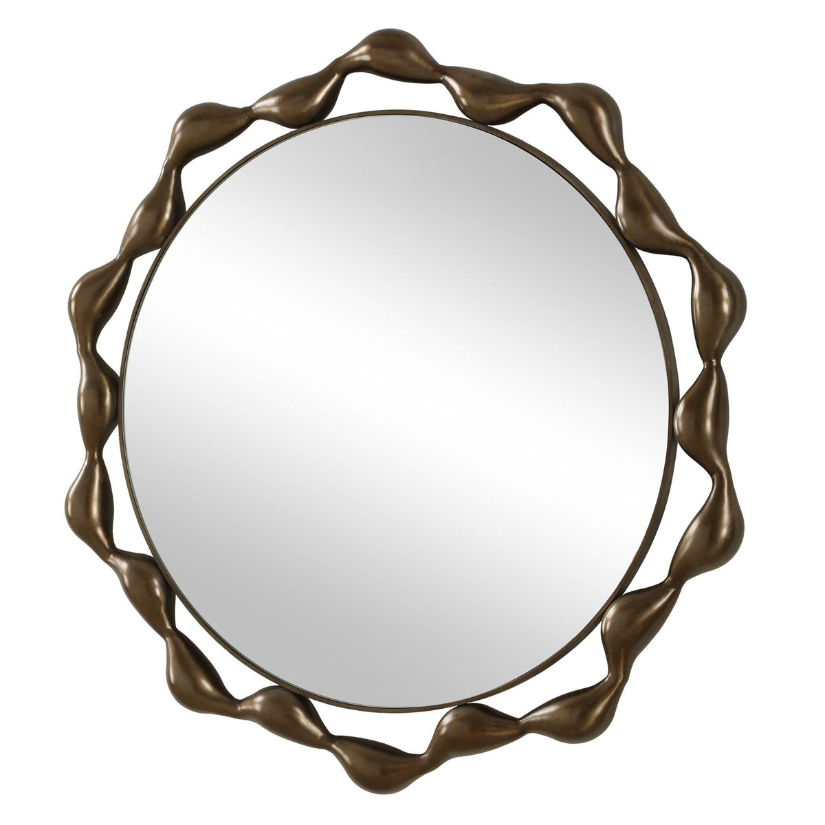 Remolino Bronze Round Mirror - Ornate Home