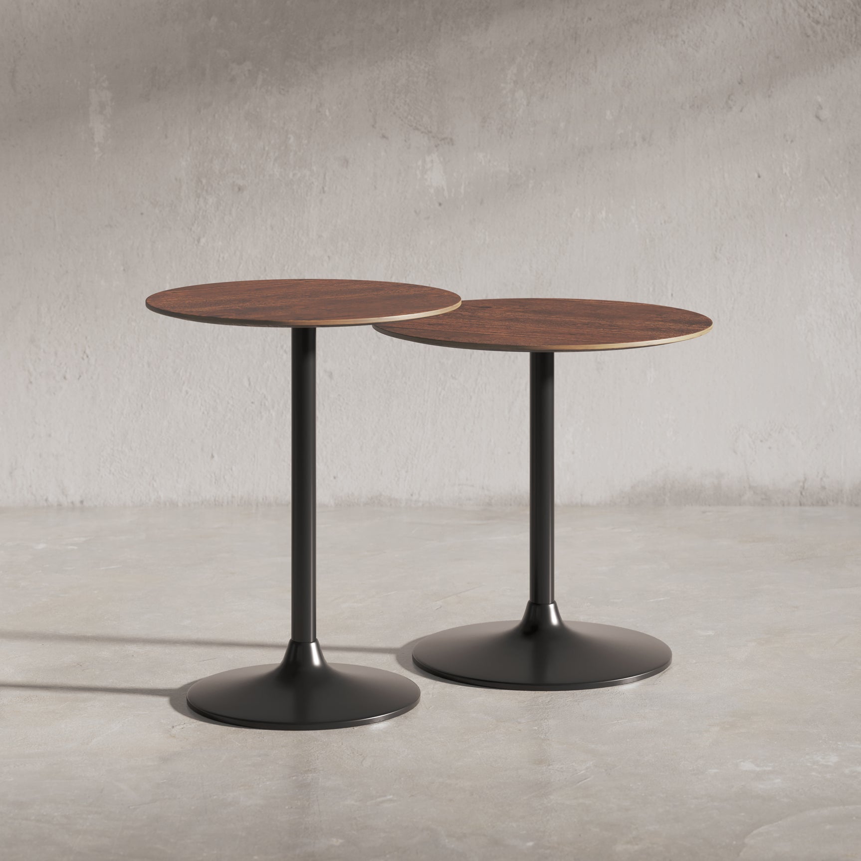Remy Gunmetal/Brown Nesting Table (Set of 2) - Ornate Home