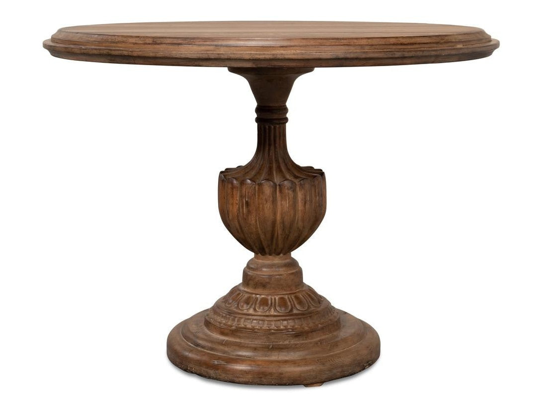 Renaissance Brown Pedestal Dining Table - Ornate Home