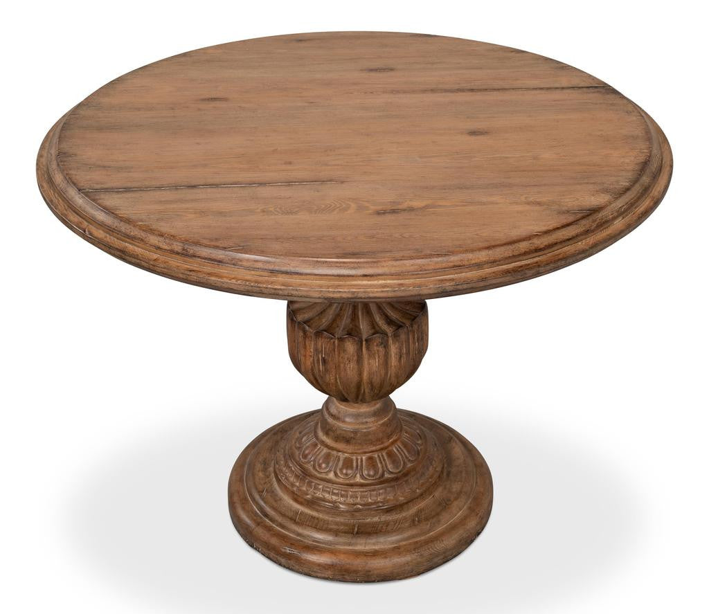 Renaissance Brown Pedestal Dining Table - Ornate Home