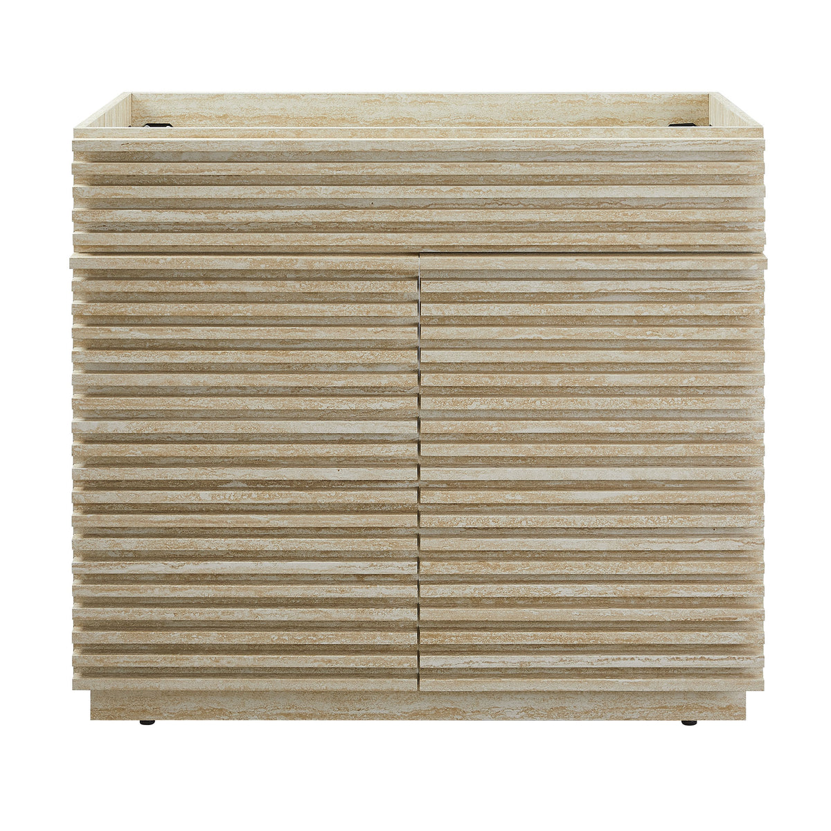 Render 36" Faux Travertine Bathroom Vanity Cabinet (Sink Not Included) - Ornate Home