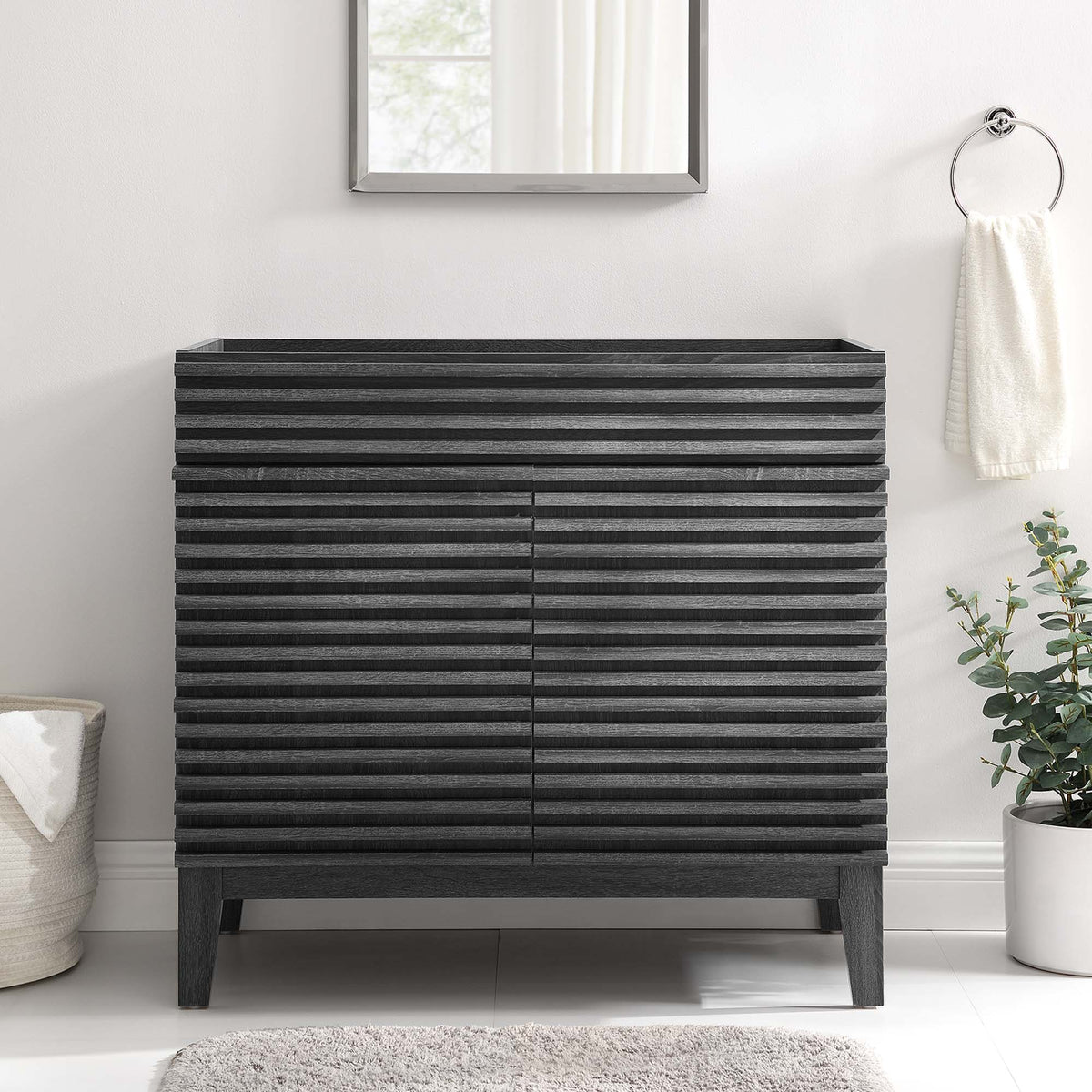 Render Charcoal 36" Bathroom Vanity Cabinet - Ornate Home