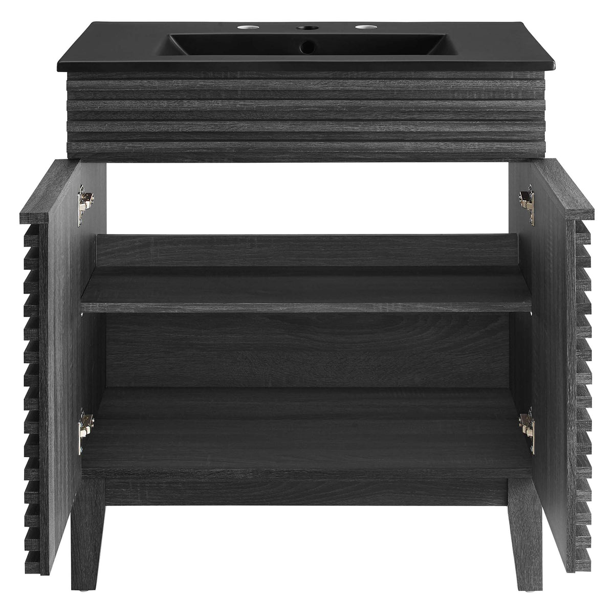 Render Charcoal/Black 30" Bathroom Vanity - Ornate Home