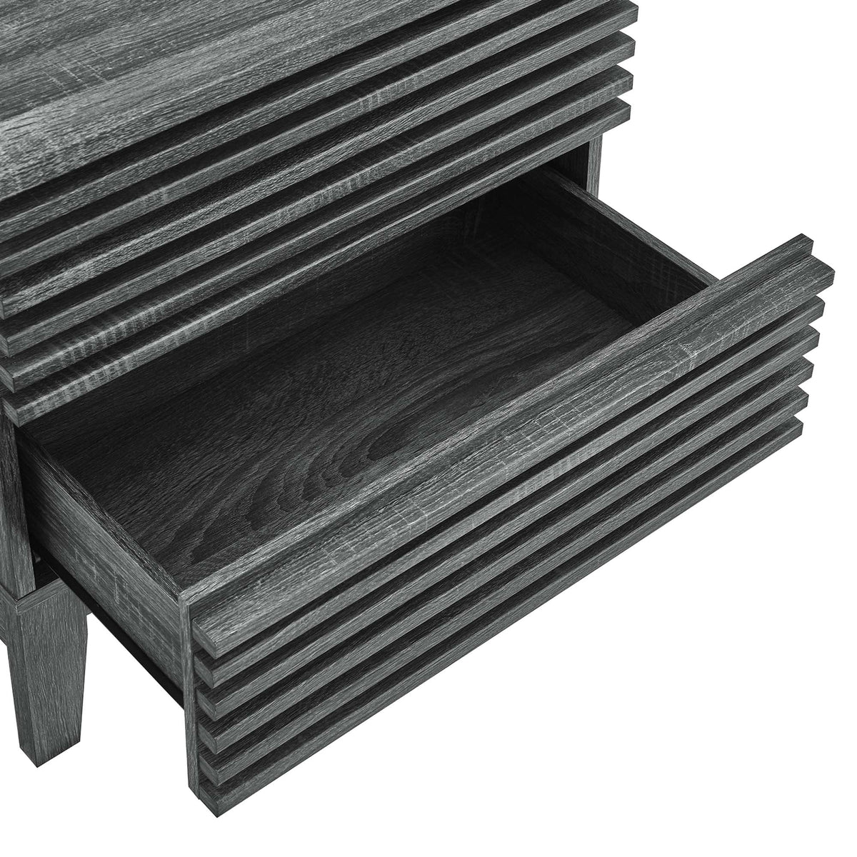 Render Charcoal Two-Drawer Nightstand - Ornate Home
