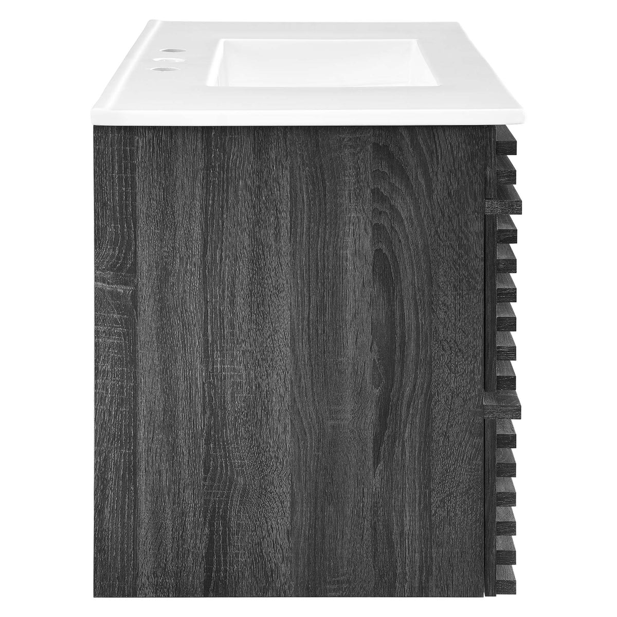 Render Charcoal/White 36" Wall-Mount Bathroom Vanity - Ornate Home
