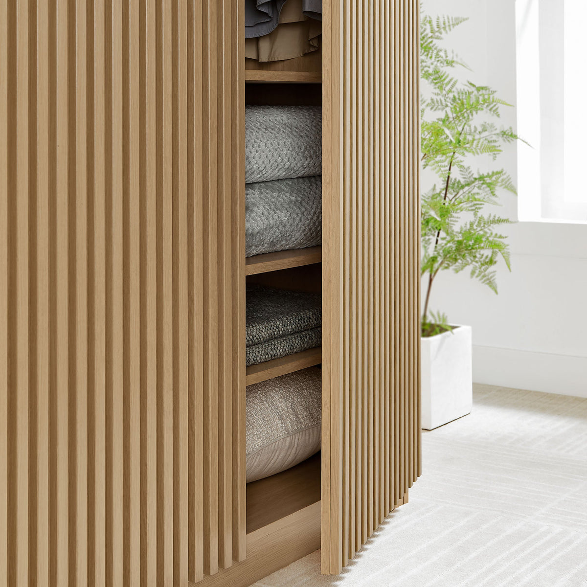 Render Oak 2-Door Wardrobe Closet - Ornate Home